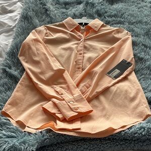 NWT Worthington Peach XS Button Down Top